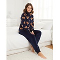 Irresistible IRHSD26003A Irresistible Dames Flannel Fleece Huispak Donker Blauw.