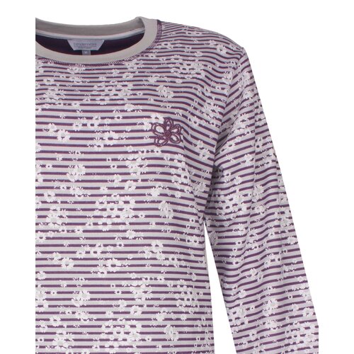 Tenderness TEPYD26015A Tenderness Dames Katoen-Fleece Pyjama Paars.