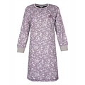 Tenderness TENGD26011A Tenderness Dames Katoen-Fleece Nachthemd Paars.