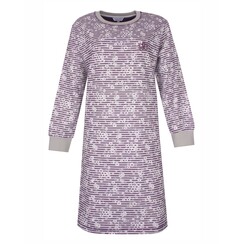 TENGD26011A Tenderness Dames Katoen-Fleece Nachthemd Paars.