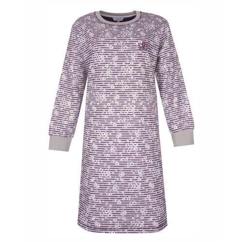Tenderness TENGD26011A Tenderness Dames Katoen-Fleece Nachthemd Paars.