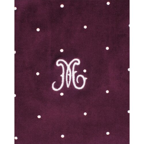 Medaillon MEPYD26011A Medaillon Dames Velours Doorknoop Pyjama Donkerrood.