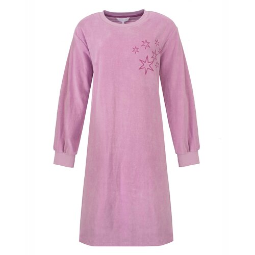 Tenderness TENGD26023A Tenderness Dames Badstof Nachthemd Roze.
