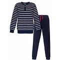Tenderness TEPYD26020A Tenderness Dames Badstof Pyjama Donker Blauw.