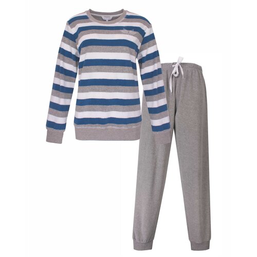 Tenderness TEPYD26022A Tenderness Dames Badstof Pyjama Grijs.