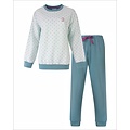 Tenderness TEPYD26012A Tenderness Dames Katoen-Fleece Pyjama Petrol.
