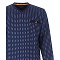 Paul Hopkins PHPYH26013A Paul Hopkins Heren Pyjama V-hals Donker Blauw.