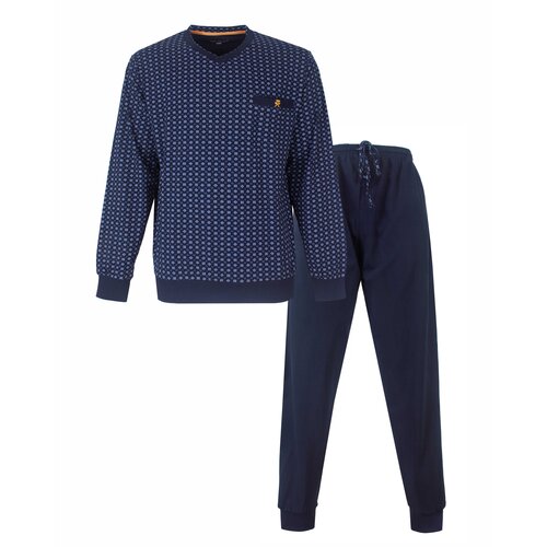 Paul Hopkins PHPYH26013A Paul Hopkins Heren Pyjama V-hals Donker Blauw.