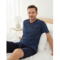 Paul Hopkins PHSAH26004A Paul Hopkins Heren Shortama V-hals Donker Blauw.