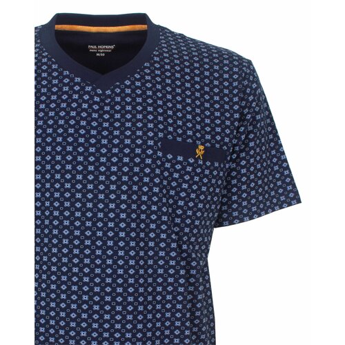 Paul Hopkins PHSAH26004A Paul Hopkins Heren Shortama V-hals Donker Blauw.