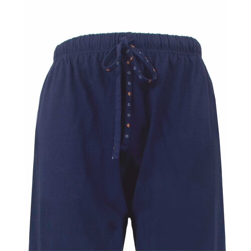 Paul Hopkins PHPYH26021A Paul Hopkins Heren Doorknoop Pyjama Donker Blauw.