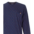 Paul Hopkins PHPYH26022A Paul Hopkins Heren Pyjama Ronde Hals Donker Blauw.