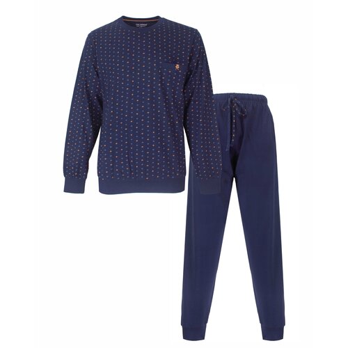 Paul Hopkins PHPYH26022A Paul Hopkins Heren Pyjama Ronde Hals Donker Blauw.