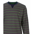 M.E.Q. MEPYH26009A MEQ Heren Pyjama Gestreept Ronde Hals Bruin.