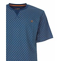 M.E.Q. MESAH26007A MEQ Heren Shortama Ronde Hals Petrol Blauw.