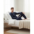 M.E.Q. MEPYH26007A MEQ Heren Pyjama V-Hals Donker Blauw.