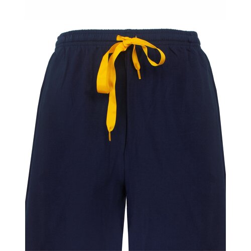 M.E.Q. MESAH26003A MEQ Heren Shortama V-hals Donker Blauw.