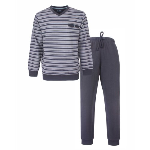 M.E.Q. MEPYH26002A MEQ  Heren Katoen-Fleece Pyjama Grijs.