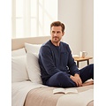M.E.Q. MEPYH26001A MEQ  Heren Katoen-Fleece Pyjama Blauw.