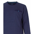 M.E.Q. MEPYH26001A MEQ  Heren Katoen-Fleece Pyjama Blauw.