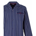 Paul Hopkins PHPYH26016A Paul Hopkins Heren Geweven Doorknoop Pyjama Donker Blauw.