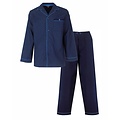 Paul Hopkins PHPYH26011A Paul Hopkins Heren Geweven Doorknoop Pyjama Donker Blauw.