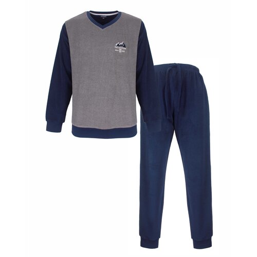 Paul Hopkins PHPYH26007A Paul Hopkins Heren Badstof Pyjama Grijs.