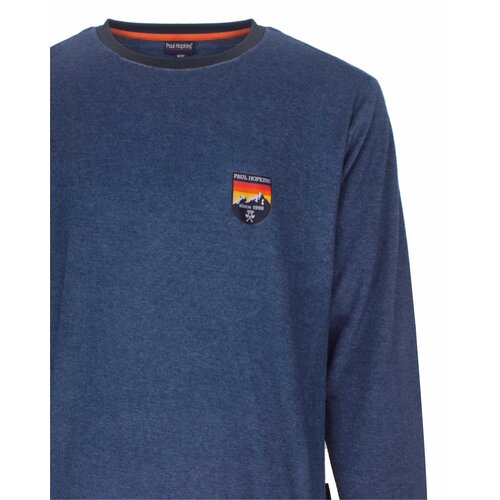 Paul Hopkins PHPYH26006A Paul Hopkins Heren Badstof Pyjama Blauw.