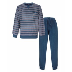 PHPYH26005A Paul Hopkins Heren Badstof Pyjama Petrol.