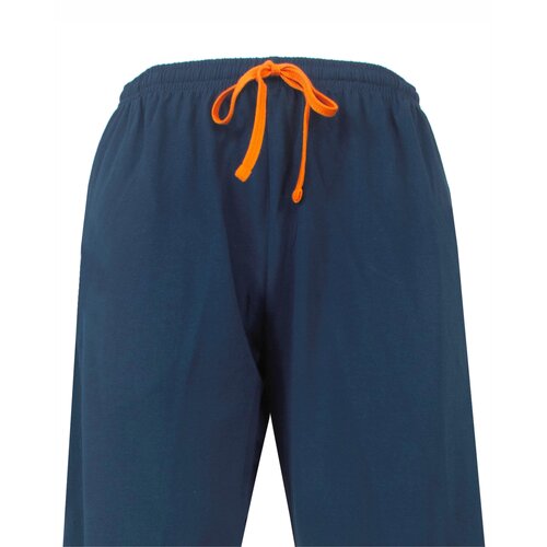 M.E.Q. MEPYH26005A MEQ Heren Pyjama Ronde Hals Petrol Blauw.