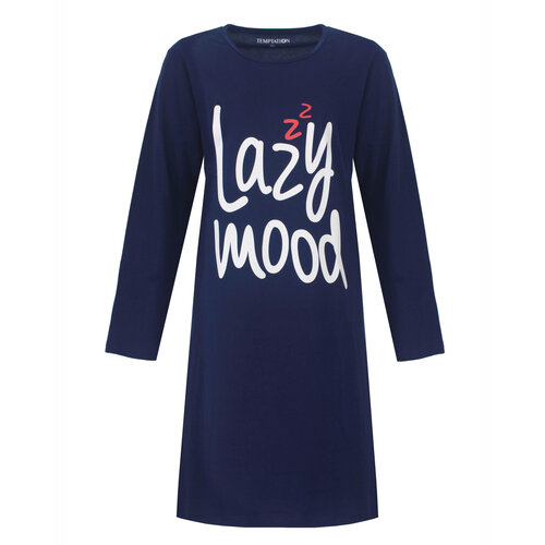 Temptation TPNGD26005A Temptation Dames Big Shirt Donker Blauw.