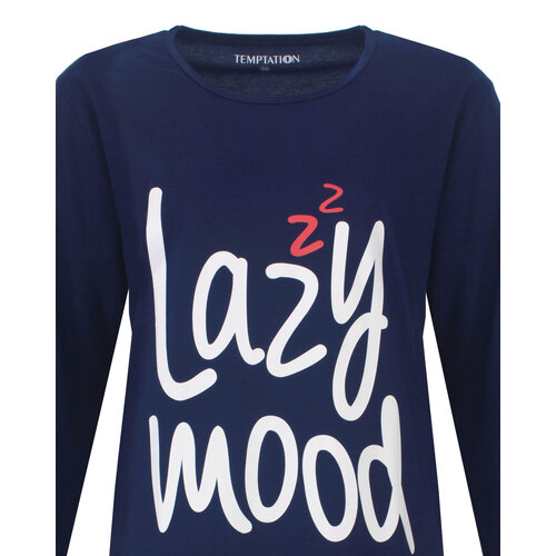 Temptation TPNGD26005A Temptation Dames Big Shirt Donker Blauw.