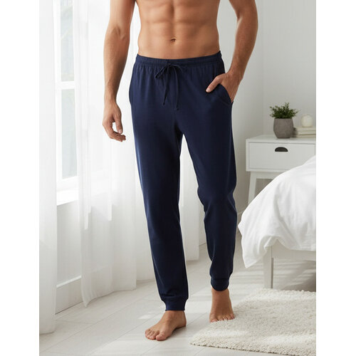 Paul Hopkins PHPBH25001A Paul Hopkins Heren Pyjama Broek Donker Blauw.
