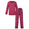 Medaillon MEPYD26001A Medaillon Dames Pyjama Wijnrood.