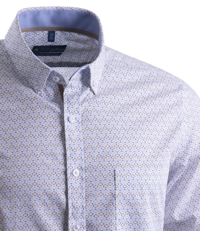 slim fit hemd met zacht motief 1