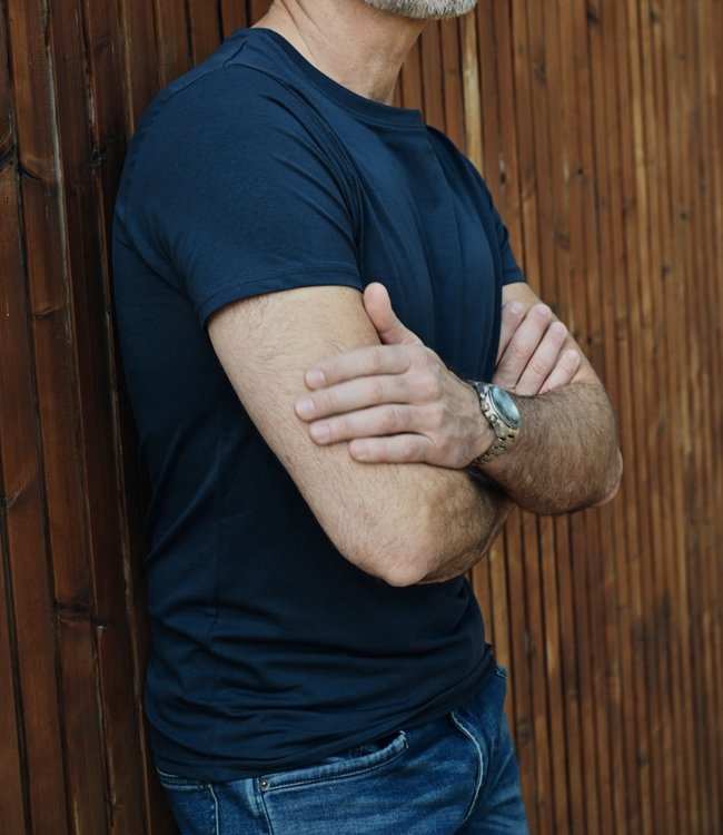 2-pack t-shirt marineblauw 3