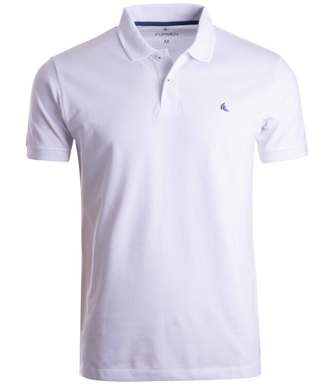 polo cotton pique wit 1