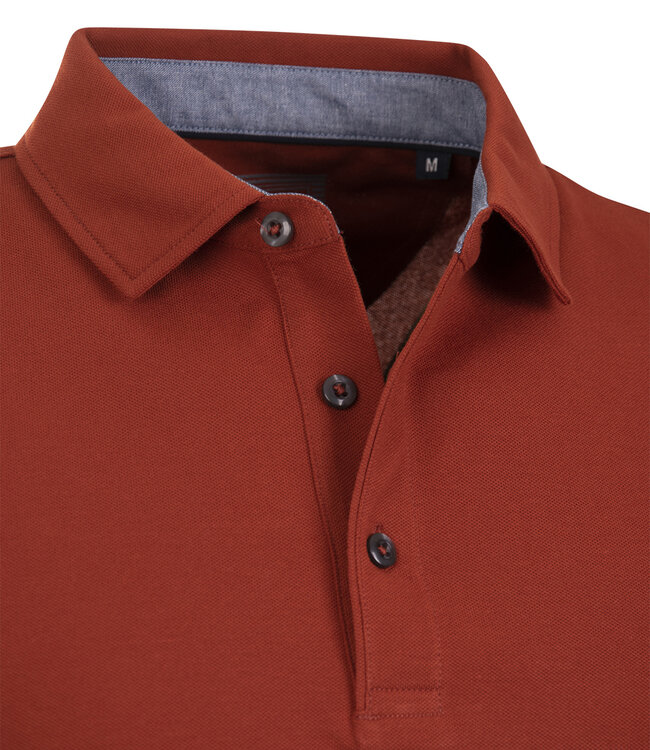 Herenpolo met lange mouwen brique 5