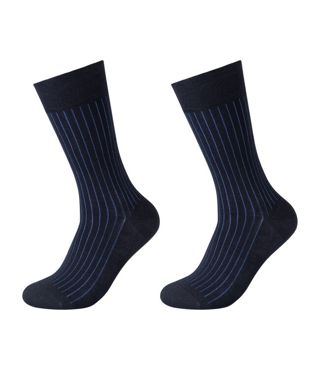 sokken 2-pack schaduwstreep navy 1