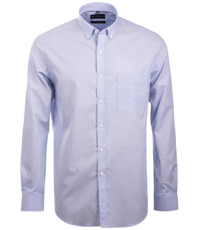 Essential lichtblauw pinstripe hemd 4