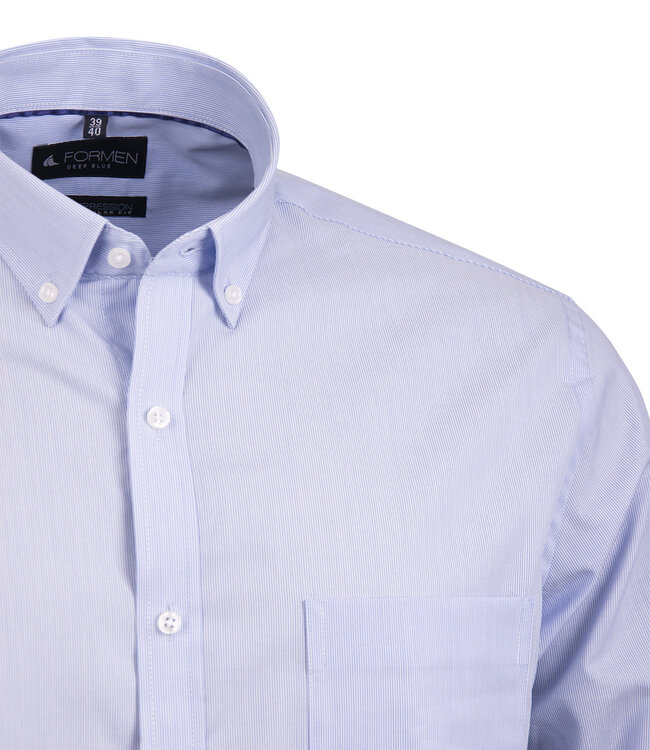 Lucca hemd pinstripe blauw 3