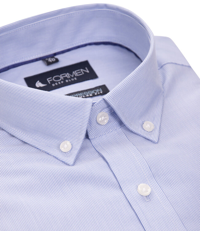 Lucca hemd pinstripe blauw 5