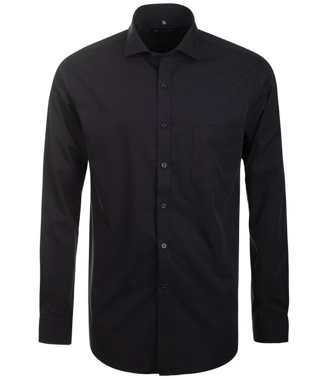 Turin hemd poplin zwart 2