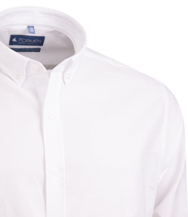Essential wit Oxford hemd - SLIM 3