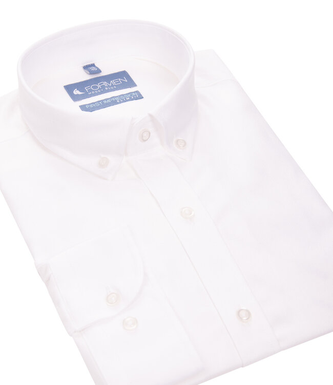 Essential wit Oxford hemd - SLIM 5