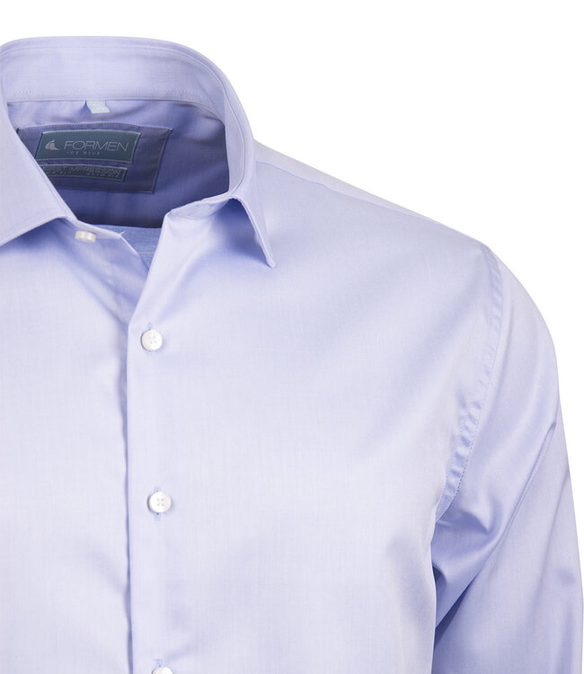 Lugano premium 2ply hemd blauw - slim fit 2
