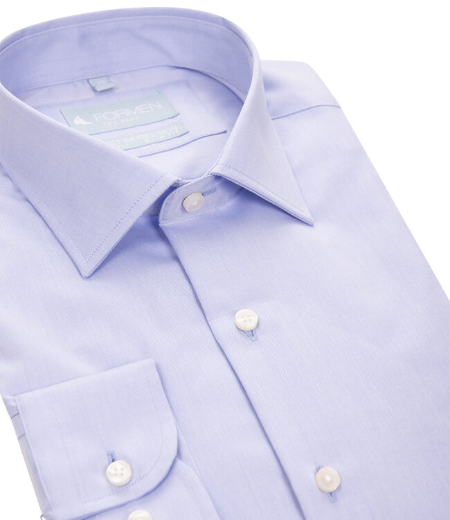 Lugano premium 2ply hemd blauw - slim fit 6