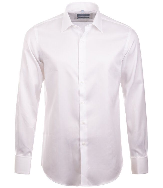 Premium 2ply hemd white, dubbele manchet