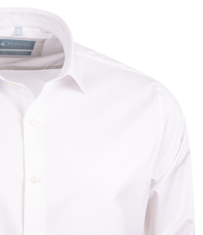 Lugano premium 2ply hemd wit - slim fit 3