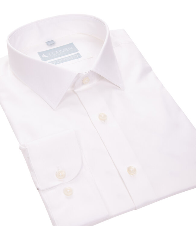 Lugano premium 2ply hemd wit - slim fit 5